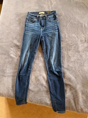 7 For All Mankind Blue Skinny Jeans